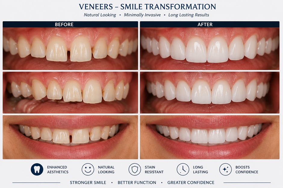 Veneers Smile Transformation Before & After